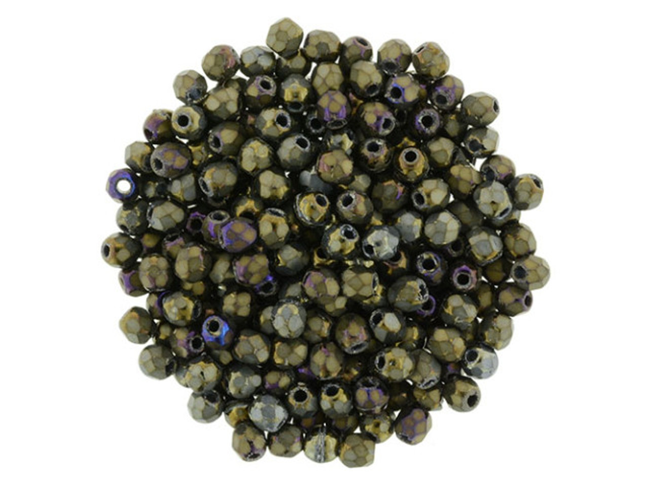 Czech Glass 2mm Firepolish Beads IRIS BLUE