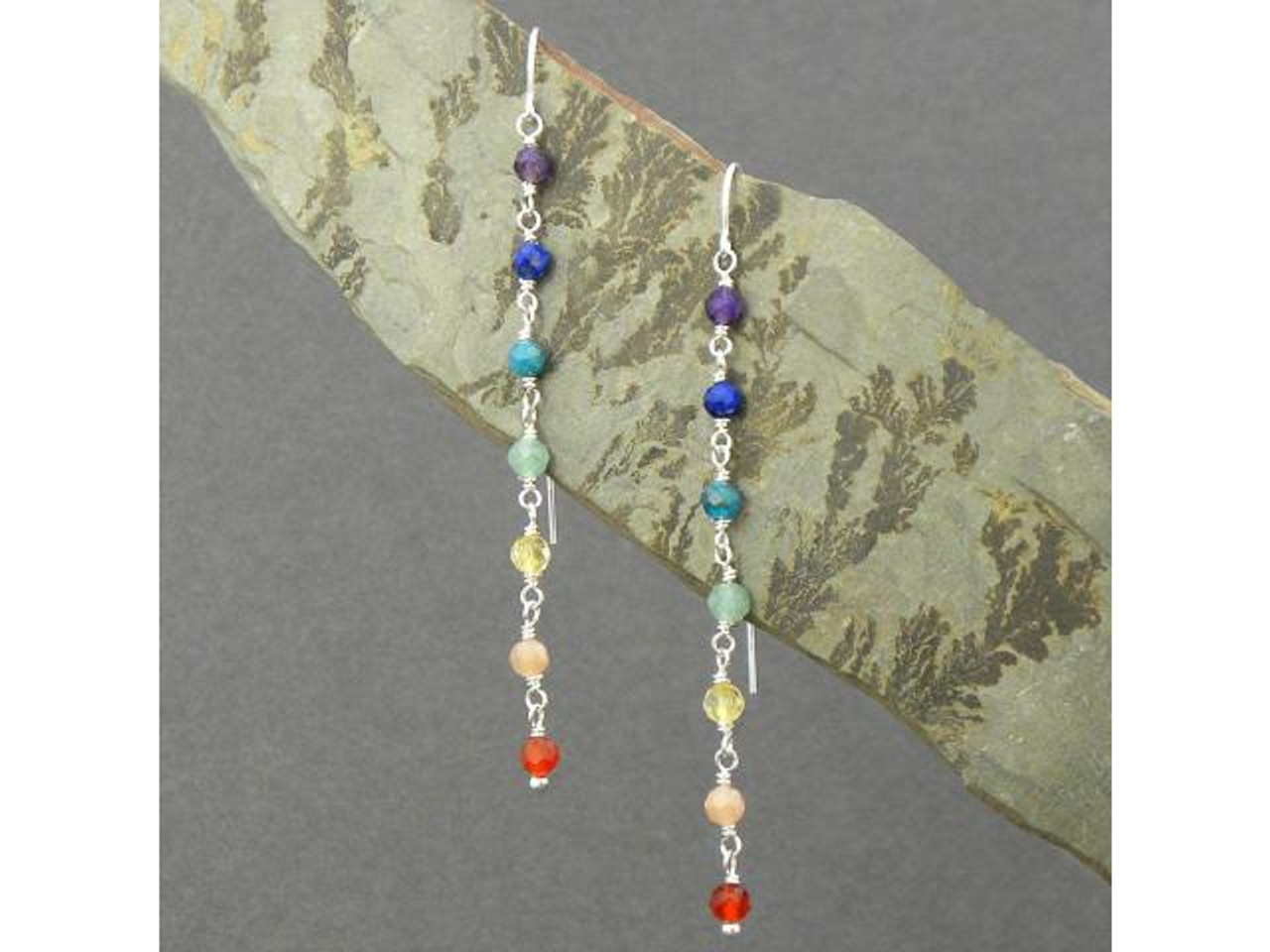 Bead Threader Earrings Gold-filled Beads Sterling Silver 