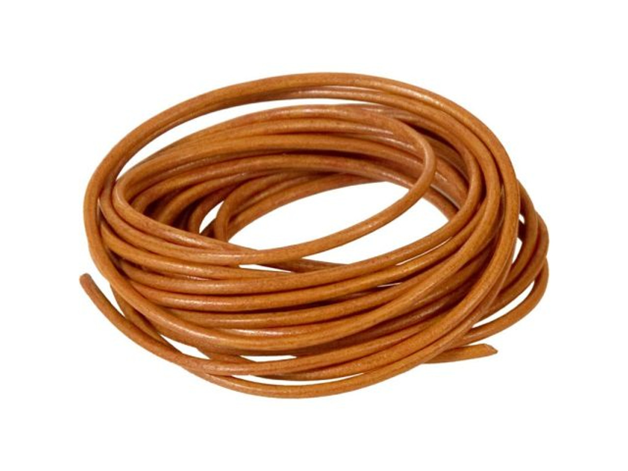 61-133-05-13 Greek Leather Cord, 3mm, 5 Meter - Tobacco - Rings & Things