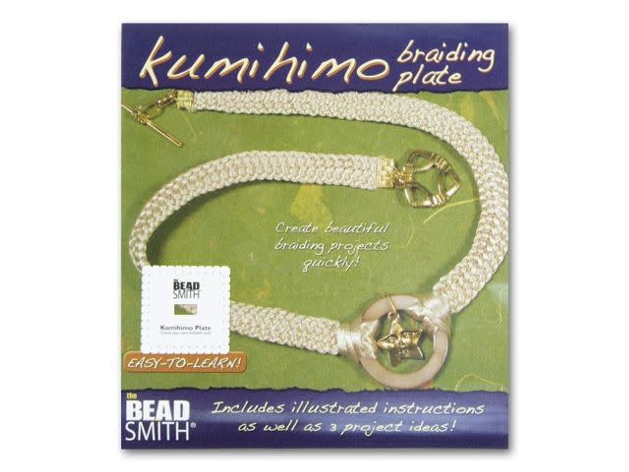 Beadsmith Double Density Kumihimo Disk, for Japanese Braiding and Cording 4.25 Inches, White