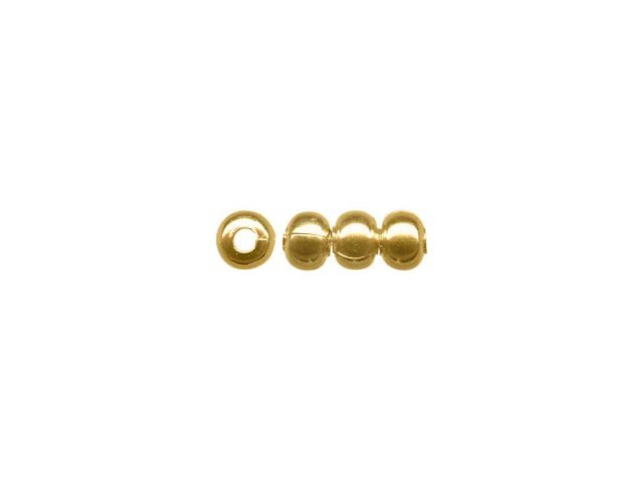 26-155-32-2 Yellow Plated Metal Beads, Rondelle, 3.2mm - Rings & Things