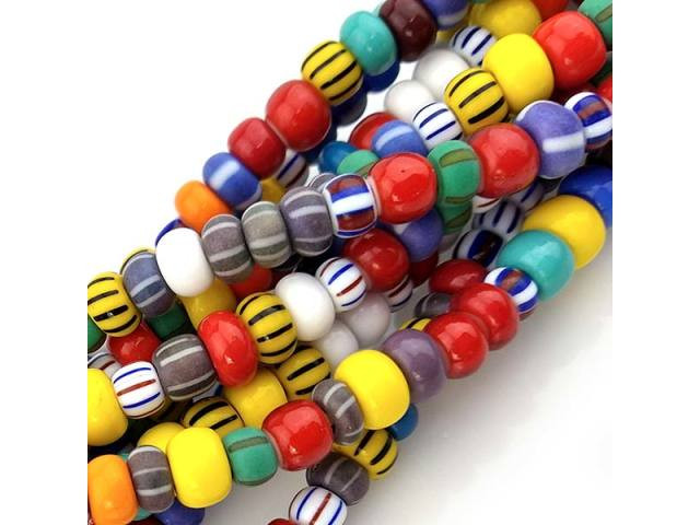 22-135-LG Trade Beads, Christmas Beads, Large Rings Things