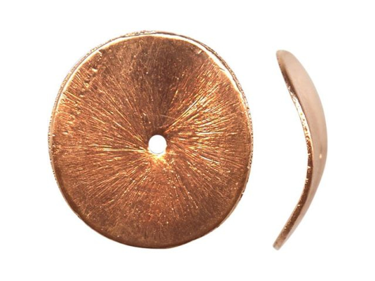 26-813-218 Copper Beads, Wavy Disk, 20mm - Rings & Things