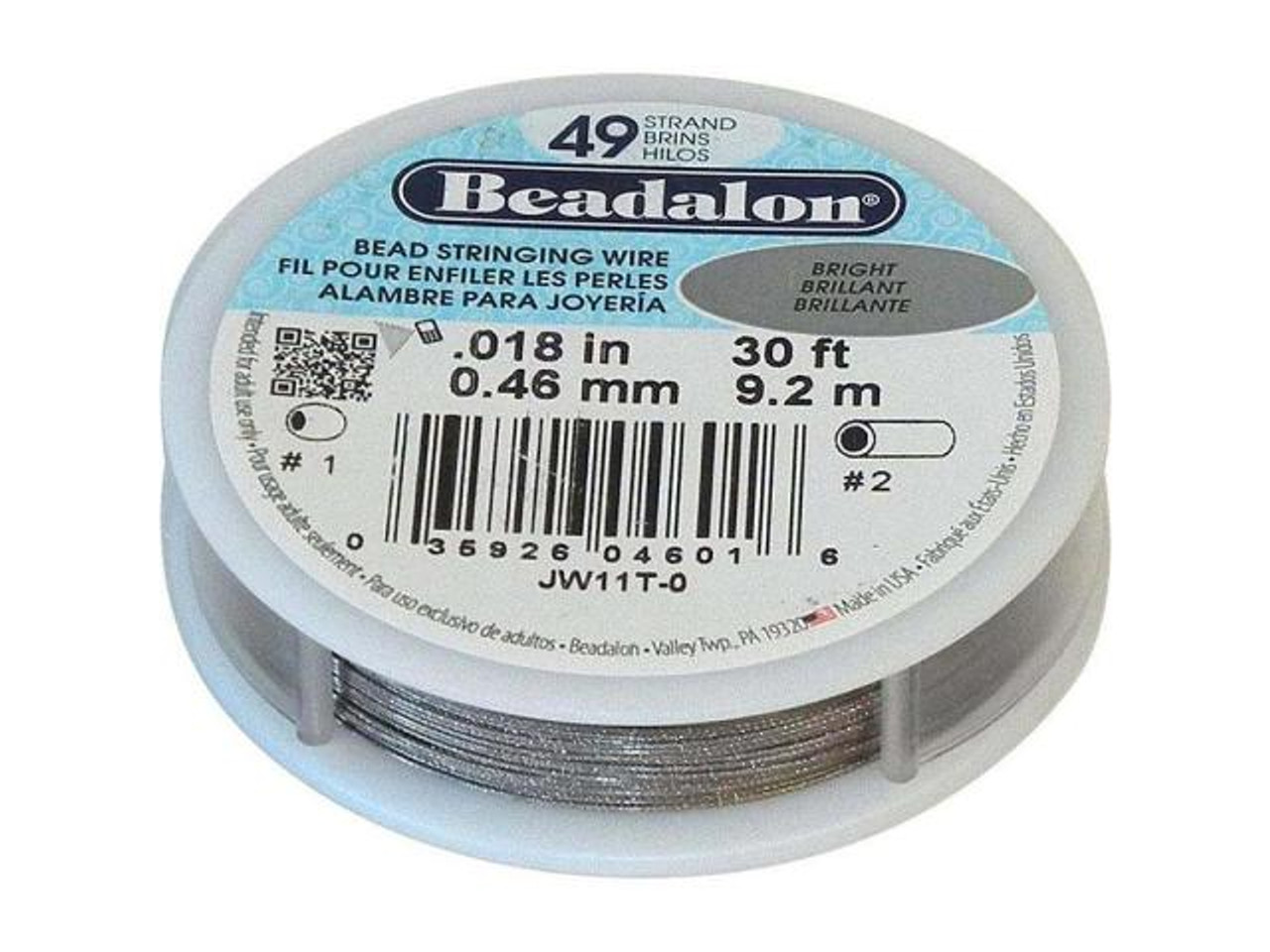 Beadalon Bright .018 7 Strand Wire 100ft.