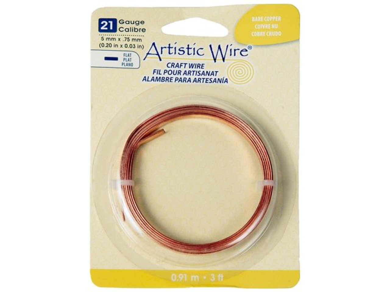 Flat copper clearance wire for jewelry