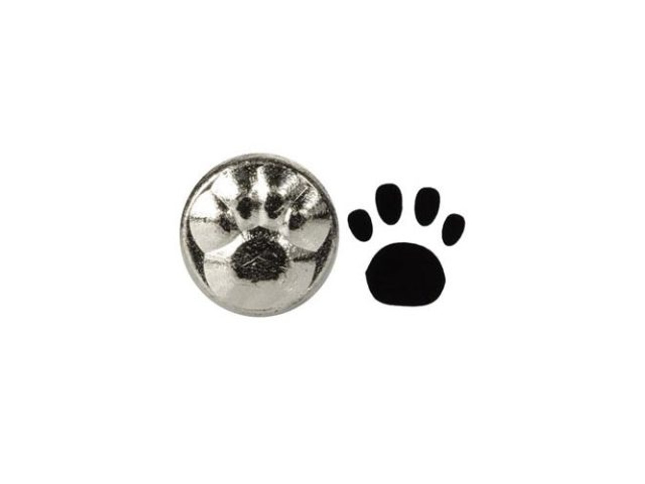 15mm Med. Graphite Paw Print Stamp