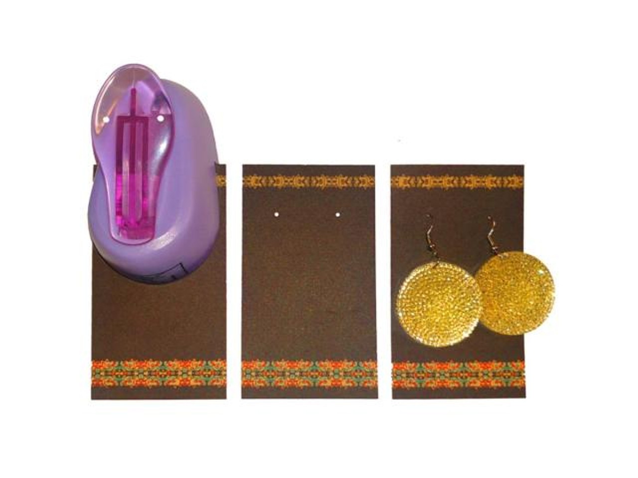 Earring Card Punch, 1 Easy Earring Double Post & Fishhook Earring Card Punch  to Easily Make Your Own Earring Cards 