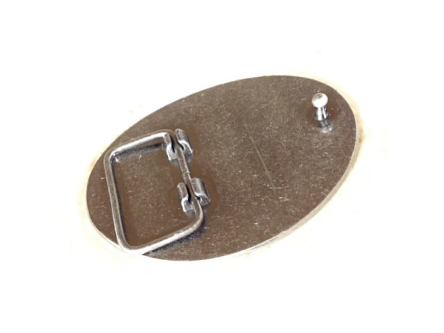 30-682-02-AC Antiqued Copper Plated Belt Buckle Blank, Oval, 84mm