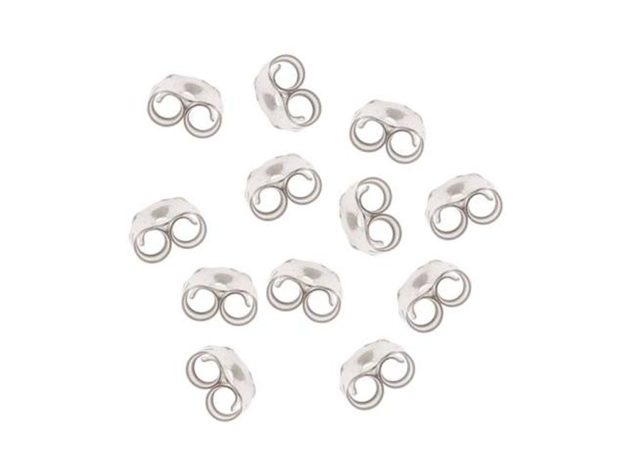 Stainless Steel Earring Backs, Plain Butterfly Nut (72 pcs)