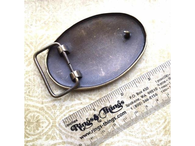 Vintage Style Western Rope Oval Blank Belt Buckle Also Stock In US