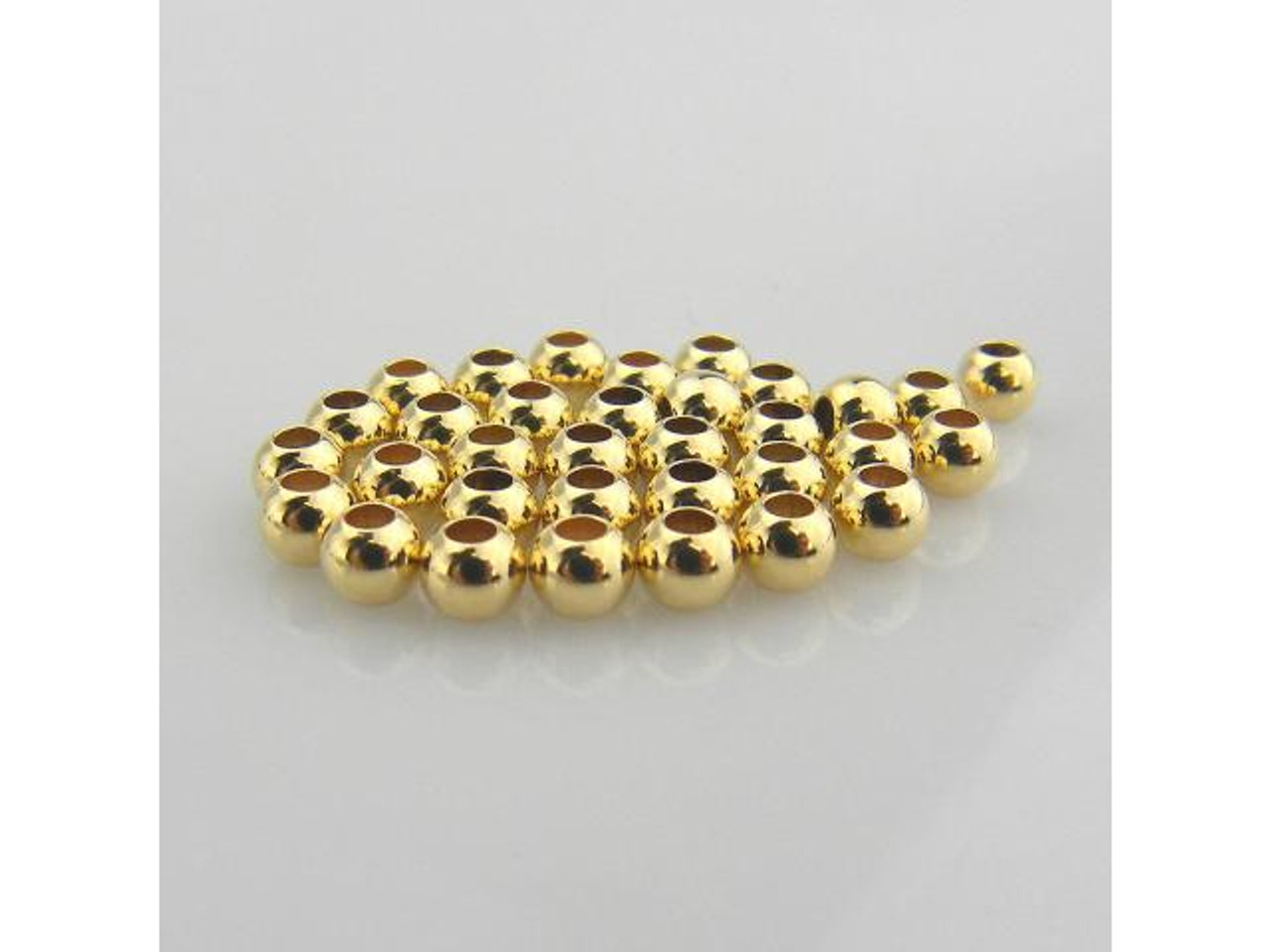 Gold-Filled Beads, Seamless, 4mm Round #24-996-04 - Rings & Things