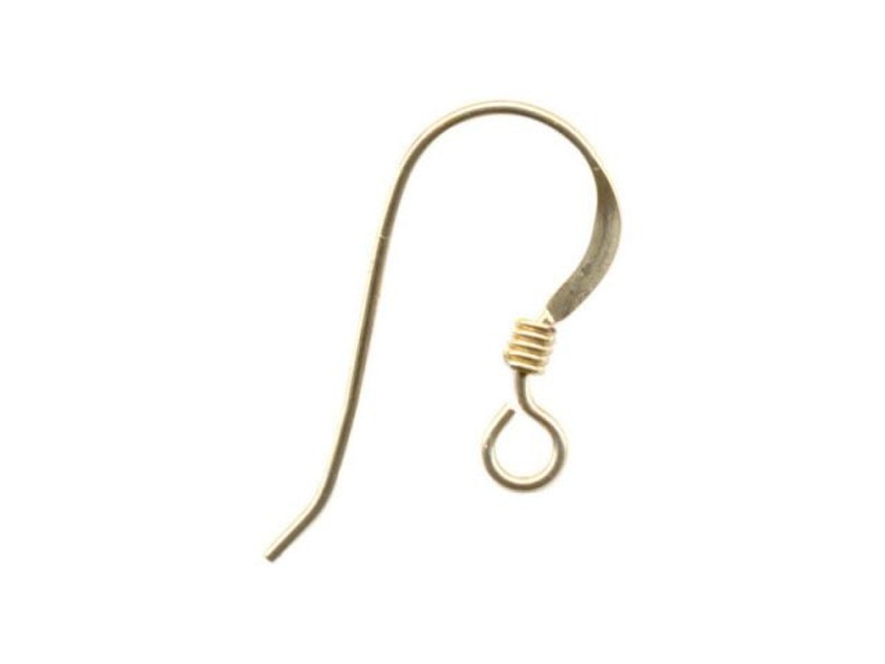 Earring Findings, French Earwire Hook with Loop & Ball 22mm / 20 Gauge, Gold  Filled (2 Pairs) — Beadaholique