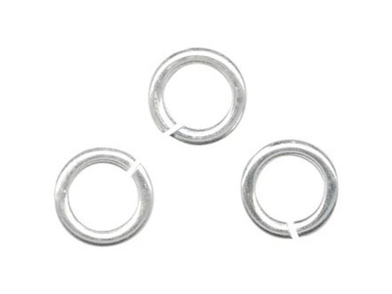 37-133-3 Silver Plated Jump Ring, Round, Heavy, 4.5mm - Rings & Things