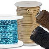 Knot-It Waxed Brazilian Cord, 2-Ply Polyester 0.7mm Thick, 15 Yards, Metallic Gold