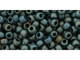 TOHO Glass Seed Bead, Size 8, 3mm, Matte-Color Iris - Gray (Tube)