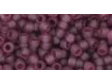 TOHO Glass Seed Bead, Size 8, 3mm, Transparent-Frosted Med Amethyst (Tube)