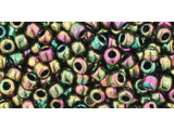TOHO Glass Seed Bead, Size 8, 3mm, Higher-Metallic Iris - Olivine (Tube)