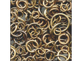 Antiqued Brass Plated Jump Ring, Round, Assorted Sizes #37-100-6