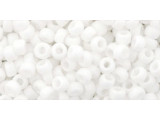 TOHO Glass Seed Bead, Size 8, 3mm, Matte-Color Opaque-Rainbow White (Tube)