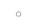 White Plated Jump Ring, Round, Heavy, 4.5mm (ounce)