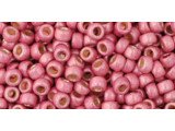 TOHO Glass Seed Bead, Size 8, 3mm, PermaFinish - Matte Galvanized Pink Lilac (Tube)