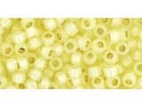 TOHO Glass Seed Bead, Size 8, 3mm, PermaFinish - Silver-Lined Milky Jonquil (Tube)