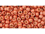 TOHO Glass Seed Bead, Size 8, 3mm, PermaFinish - Matte Galvanized Saffron (Tube)