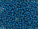 TOHO Glass Seed Bead, Size 8, 3mm, Permafinish - Matte Galvanized Turkish Blue (Tube)