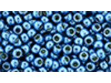 TOHO Glass Seed Bead, Size 8, 3mm, Permafinish - Galvanized Aqua Sky (Tube)