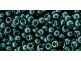 TOHO Glass Seed Bead, Size 11, 2.1mm, Transparent-Lustered Green Emerald (Tube)