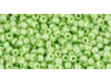 TOHO Glass Seed Bead, Size 11, 2.1mm, Opaque-Lustered Sour Apple (Tube)