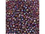 TOHO Glass Seed Bead, Size 11, 2.1mm, Transparent Rainbow Med Amethyst (Tube)