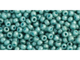 TOHO Glass Seed Bead, Size 11, 2.1mm, Opaque-Lustered Lagoon (Tube)