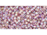 TOHO Glass Seed Bead, Size 11, 2.1mm, Transparent Rainbow Lt Amethyst (Tube)