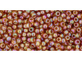 TOHO Glass Seed Bead, Size 11, 2.1mm, Transparent-Rainbow Topaz (Tube)