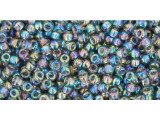 TOHO Glass Seed Bead, Size 11, 2.1mm, Transparent-Rainbow Gray (Tube)