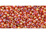 TOHO Glass Seed Bead, Size 11, 2.1mm, Inside-Color Rainbow Hyacinth/Opaque Purple-Lined (Tube)