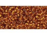 TOHO Glass Seed Bead, Size 11, 2.1mm, Silver-Lined Marmalade (Tube)