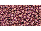 TOHO Glass Seed Bead, Size 11, 2.1mm, Gold-Lustered Lilac (Tube)