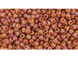 TOHO Glass Seed Bead, Size 11, 2.1mm, Semi Glazed Rainbow - Orange (Tube)