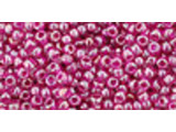 TOHO Glass Seed Bead, Size 11, 2.1mm, Inside-Color Lt Amethyst/Fushcia-Lined (Tube)