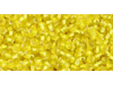 TOHO Glass Seed Bead, Size 11, 2.1mm, Silver-Lined Lemon (Tube)