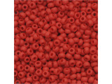 TOHO Glass Seed Bead, Size 11, 2.1mm, Opaque-Frosted Pepper Red (Tube)