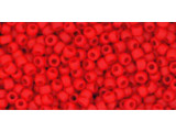 TOHO Glass Seed Bead, Size 11, 2.1mm, Opaque-Frosted Cherry (Tube)