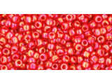 TOHO Glass Seed Bead, Size 11, 2.1mm, Opaque-Rainbow Cherry (Tube)