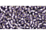 TOHO Glass Seed Bead, Size 11, 2.1mm, Silver-Lined Frosted Lt Tanzanite (Tube)
