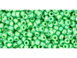 TOHO Glass Seed Bead, Size 11, 2.1mm, Opaque-Rainbow Mint Green (Tube)