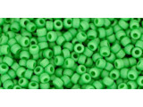 TOHO Glass Seed Bead, Size 11, 2.1mm, Opaque-Frosted Mint Green (Tube)