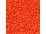 TOHO Glass Seed Bead, Size 11, 2.1mm, Opaque-Frosted Sunset Orange (Tube)