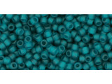 TOHO Glass Seed Bead, Size 11, 2.1mm, Transparent-Frosted Teal (Tube)
